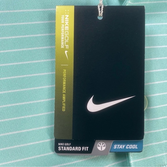 Nike Dri-FIT Golf Polo Shirt Mens Large Green Stripe U.S. Open Oakmont 2016 NWT - Picture 6 of 11